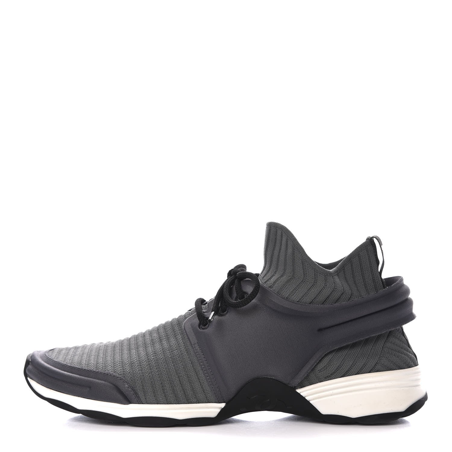 Chanel Stretch Fabric CC Sneakers 41 Grey 1 of 8