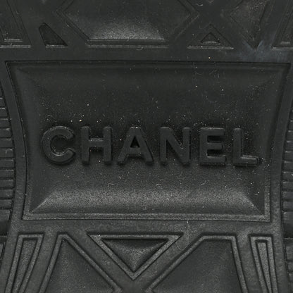 Chanel Suede Calfskin Mixed Fibers CC Sneakers 36.5 White Black 7 of 10