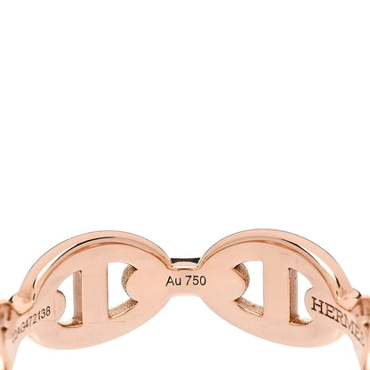 Hermes 18K Rose Gold PM Chaine D'Ancre Enchainee Ring 51 5.75 8 of 9
