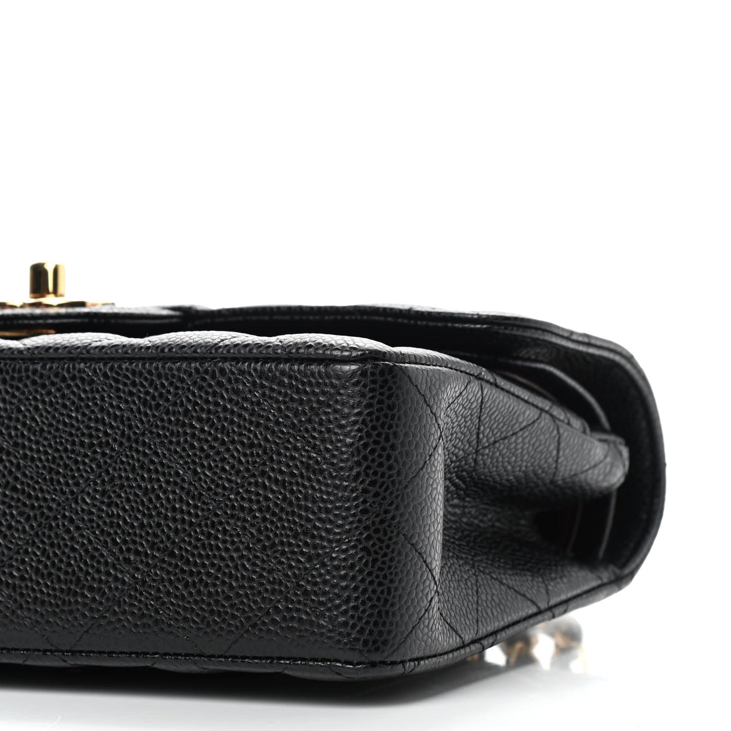 Caviar Quilted Small Double Flap Black