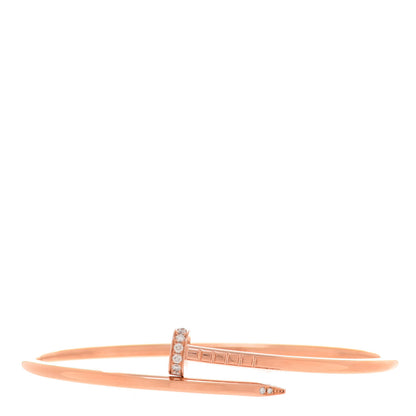 Cartier 18K Pink Gold Diamond Small Juste Un Clou Bracelet 16 1 of 5