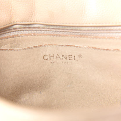Chanel Caviar Quilted Jumbo Single Flap Beige Clair 8 of 17