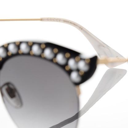 Gucci Pearl Cat Eye Sunglasses GG0212S Black 6 of 7