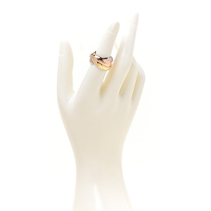 Cartier 18K Pink Yellow White Gold Large Trinity Ring 54 7 4 of 12