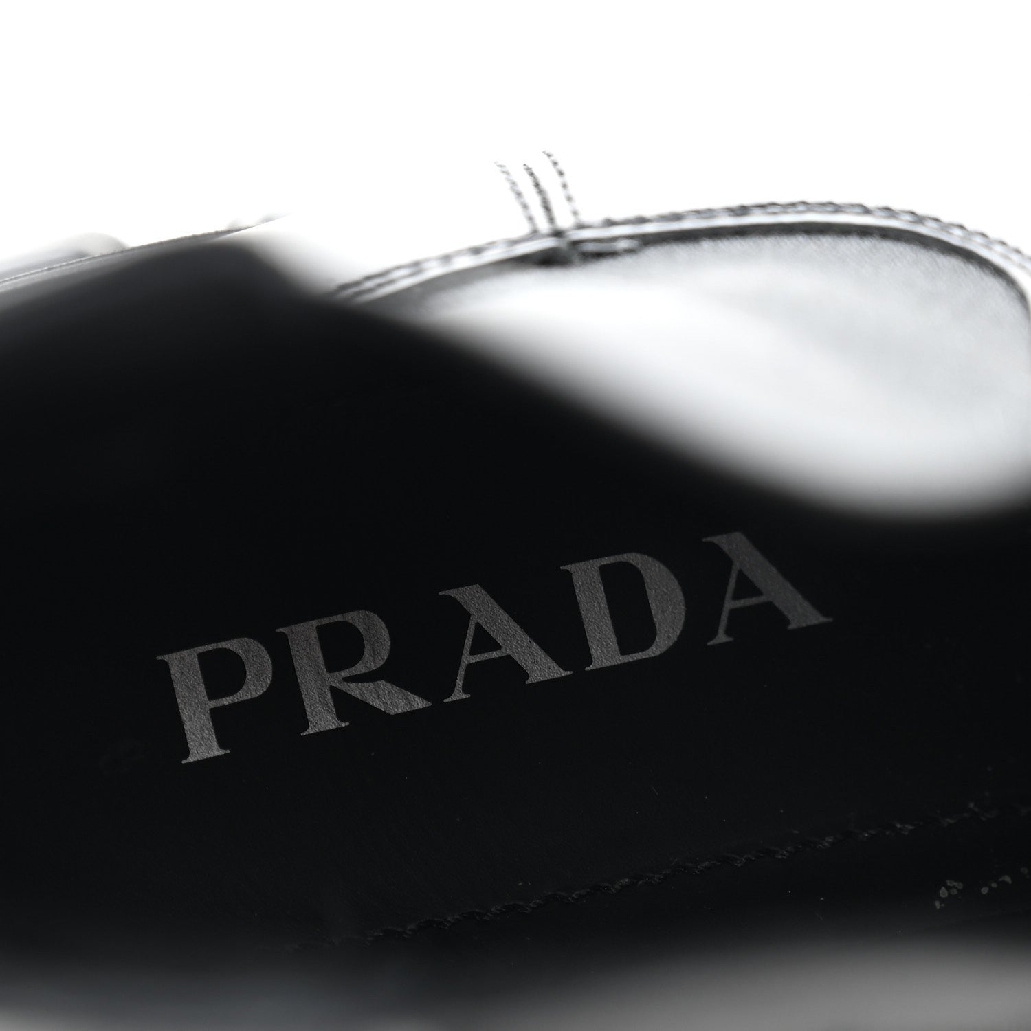 Prada Spazzolato Rois Triangle Monolith Chelsea 55mm Boots 40.5 Black 8 of 10
