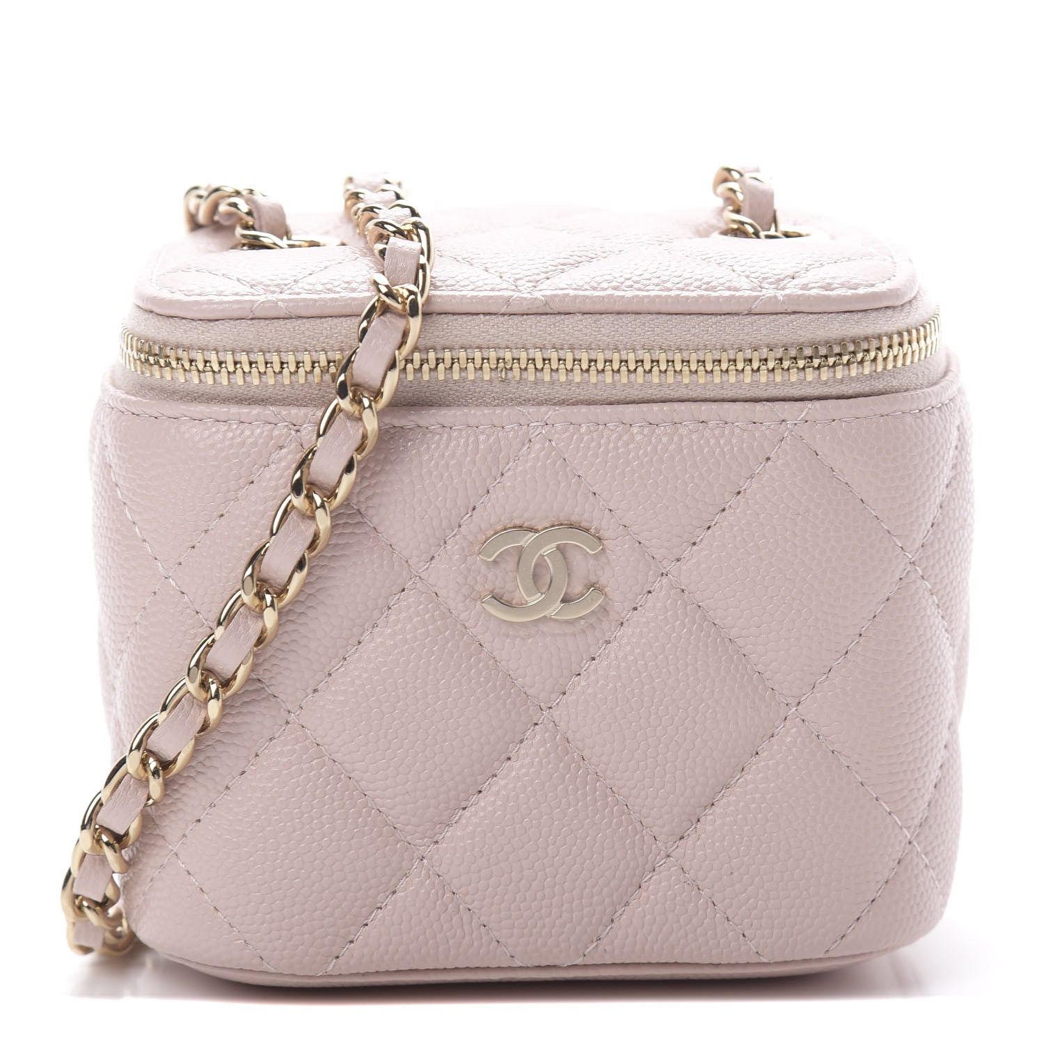 Chanel Caviar Quilted Mini Vanity Case With Chain Light Pink 1 of 11