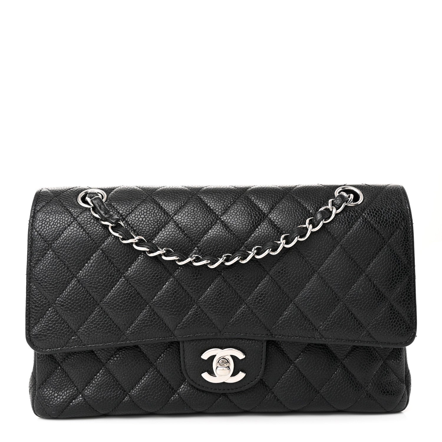 Chanel Caviar Quilted Medium Double Flap Black 1 of 13