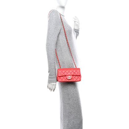 Chanel Lambskin Quilted Mini Rectangular Flap Coral 2 of 11