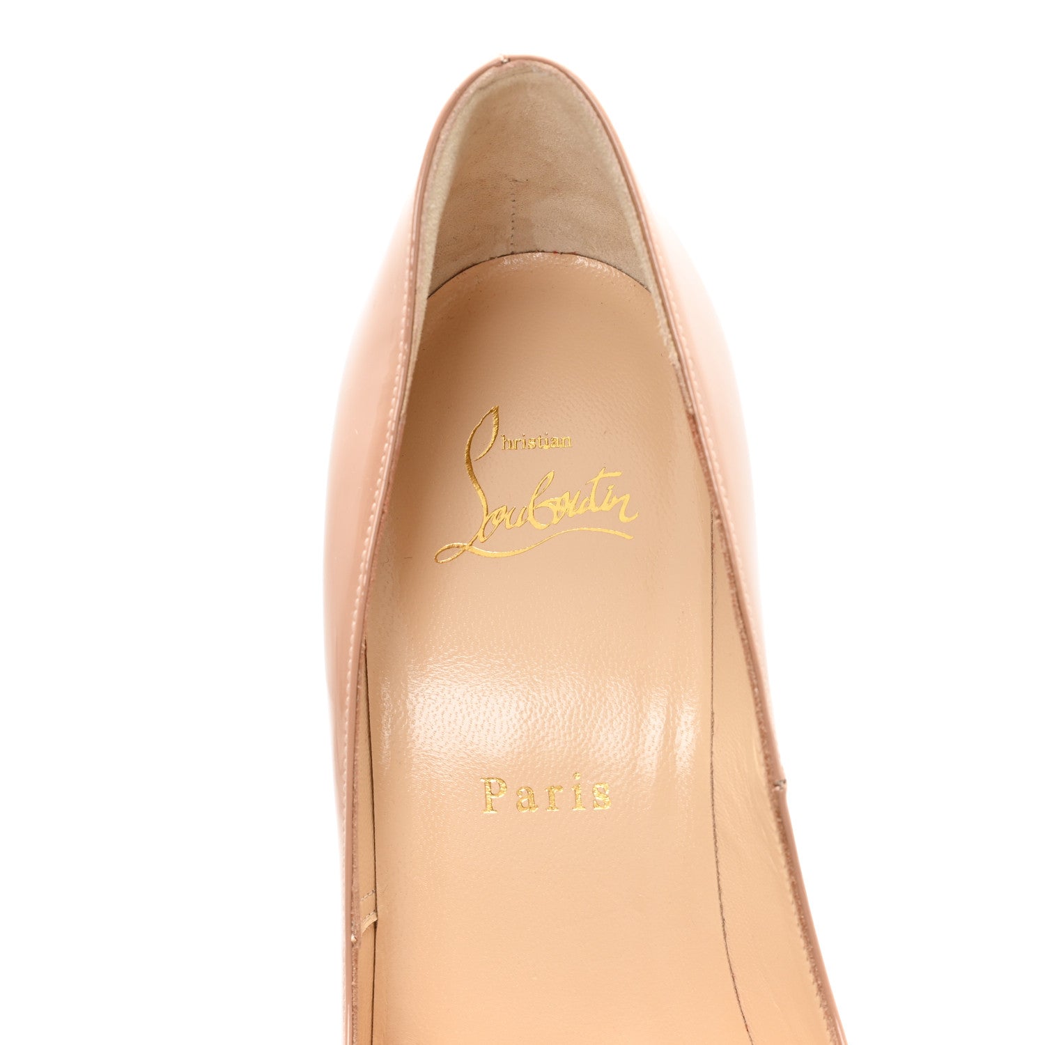Christian Louboutin Patent New Very Prive 120 Pumps 38.5 Nude 8 of 9