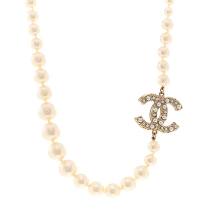 Chanel Pearl CC 100th Anniversary Necklace Light Gold 1 of 6