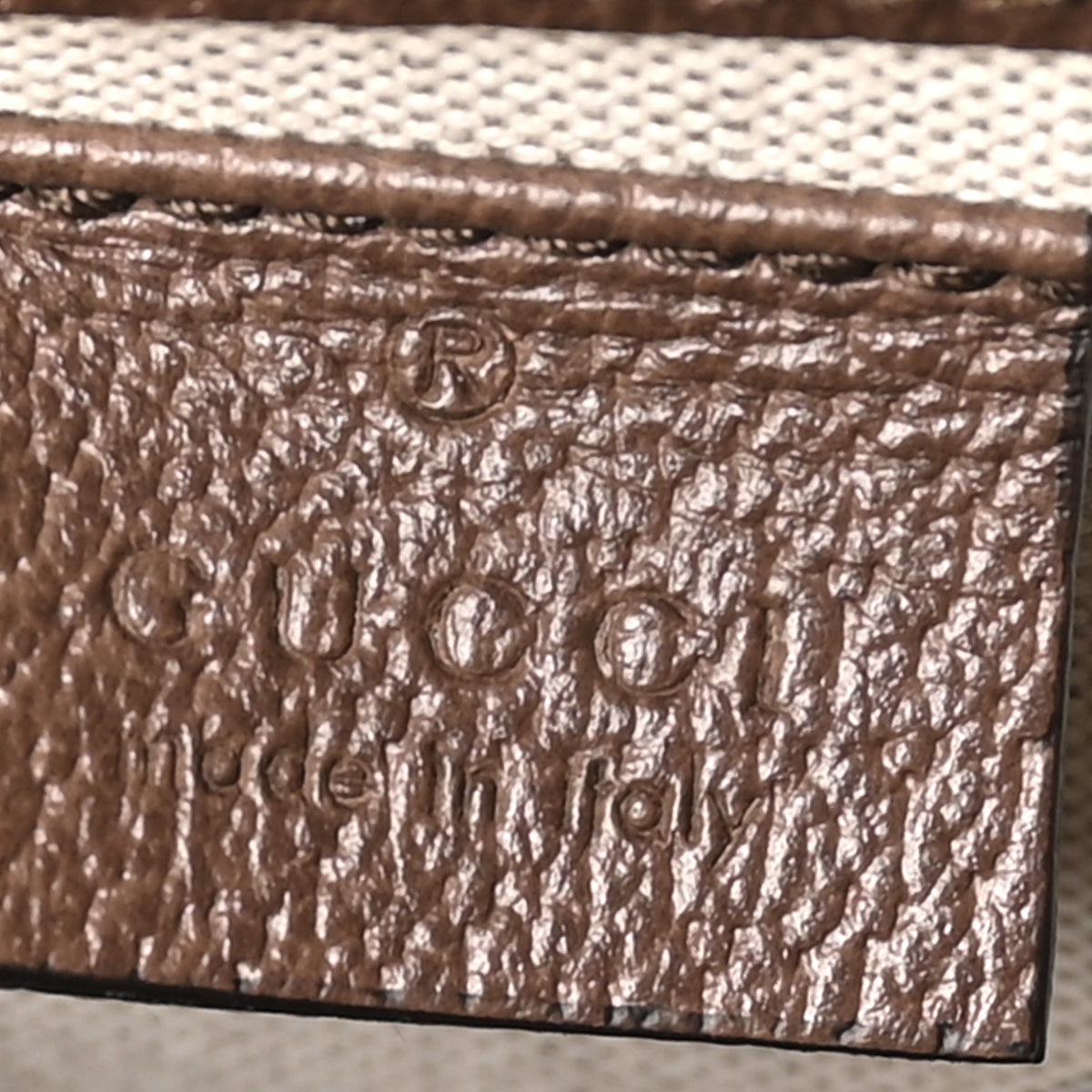 Gucci Monogram Jumbo GG Textured Dollar Calfskin Mini Horsebit 1955 Crossbody Bag Camel Ebony New Acero 6 of 10