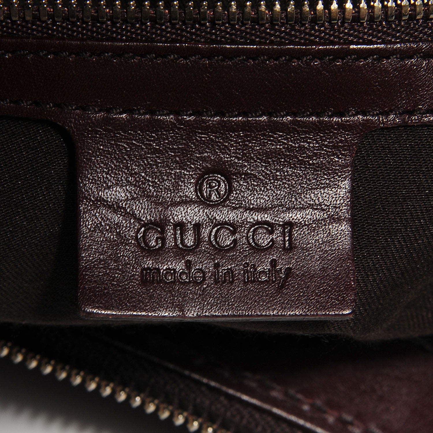 Gucci Calfskin Horsebit Embossed Glam Hobo Burgundy 6 of 7