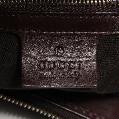 Gucci Calfskin Horsebit Embossed Glam Hobo Burgundy 6 of 7