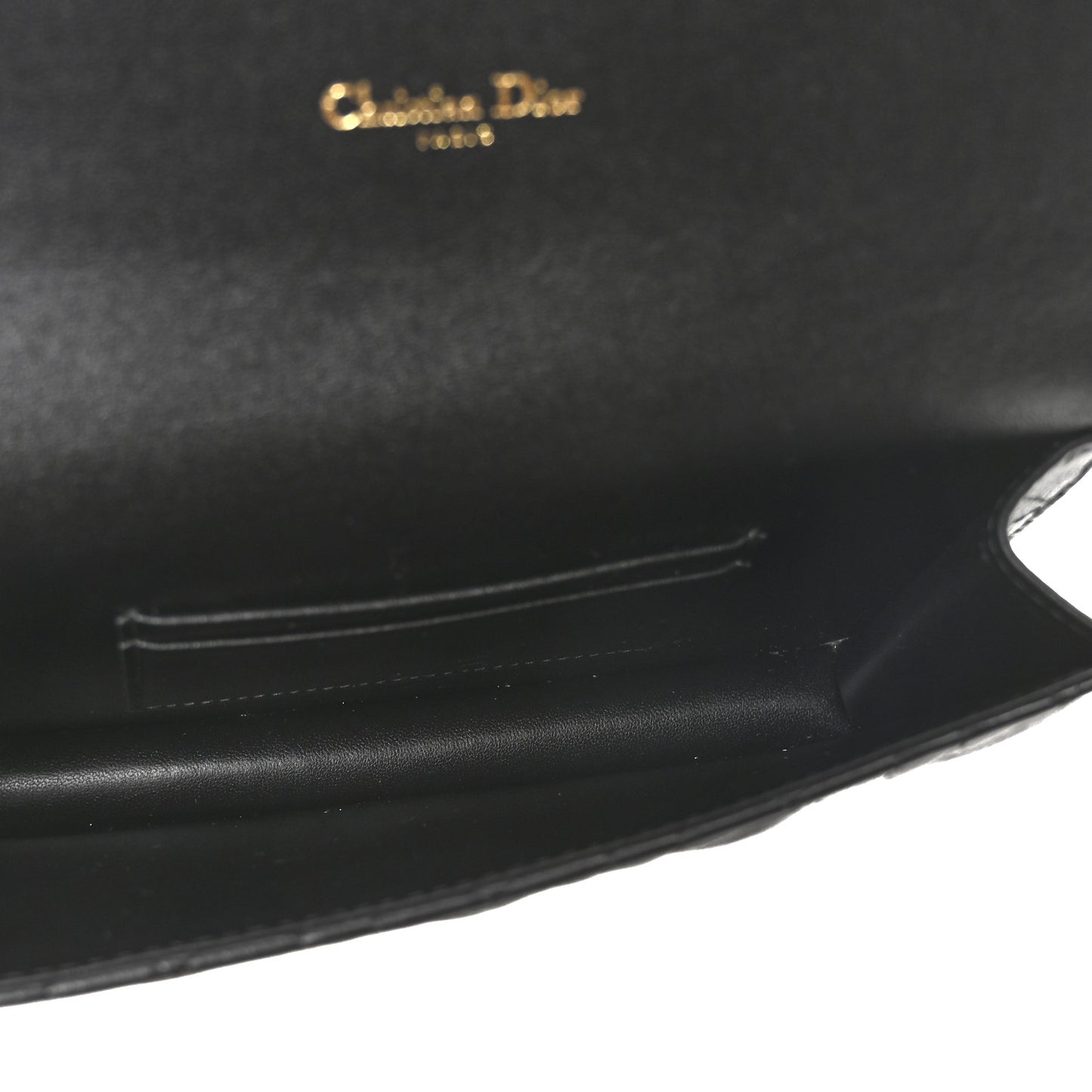 Supple Calfskin Cannage Caro Belt Pouch with Chain Black