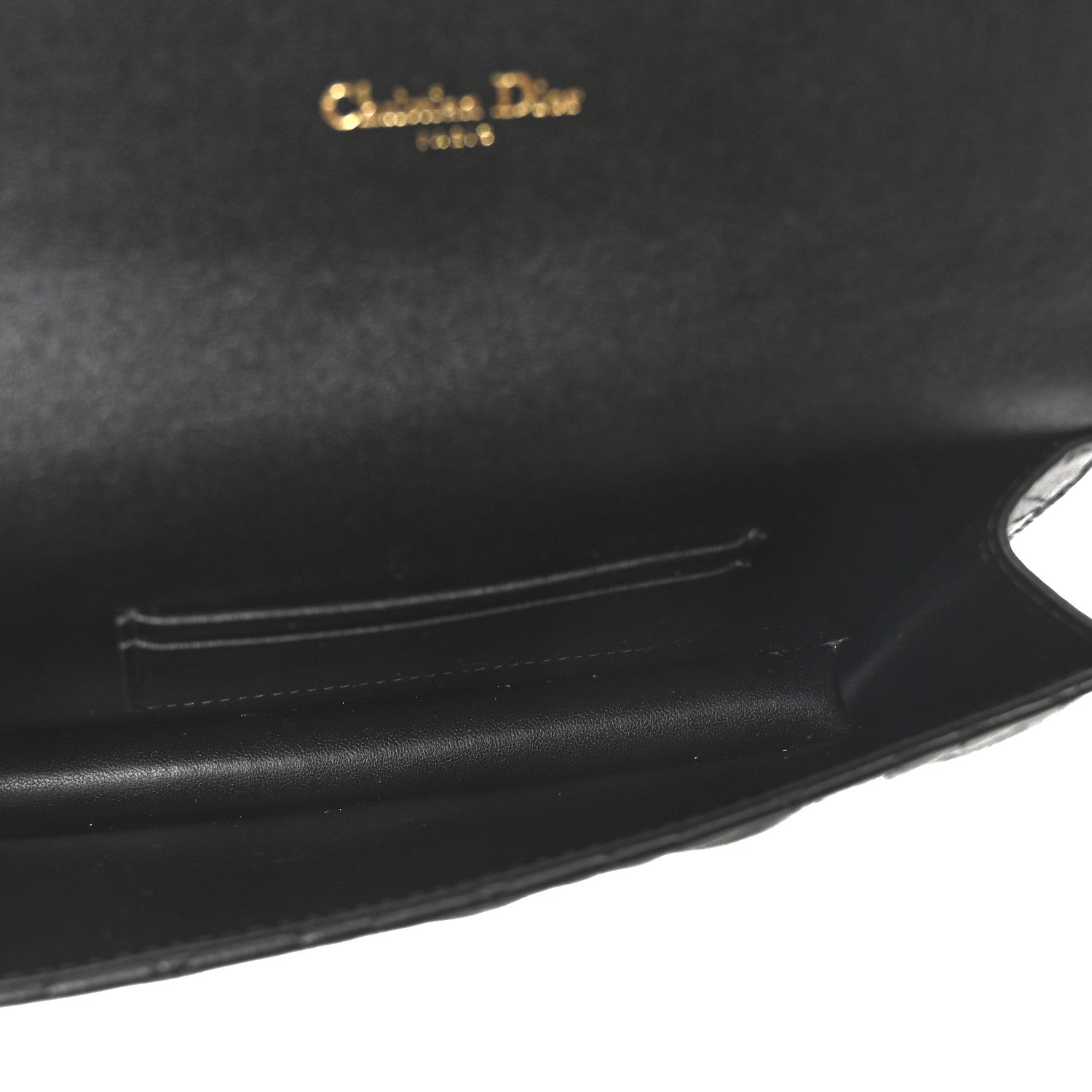 Christian Dior Supple Calfskin Cannage Caro Belt Pouch with Chain Black 5 of 9