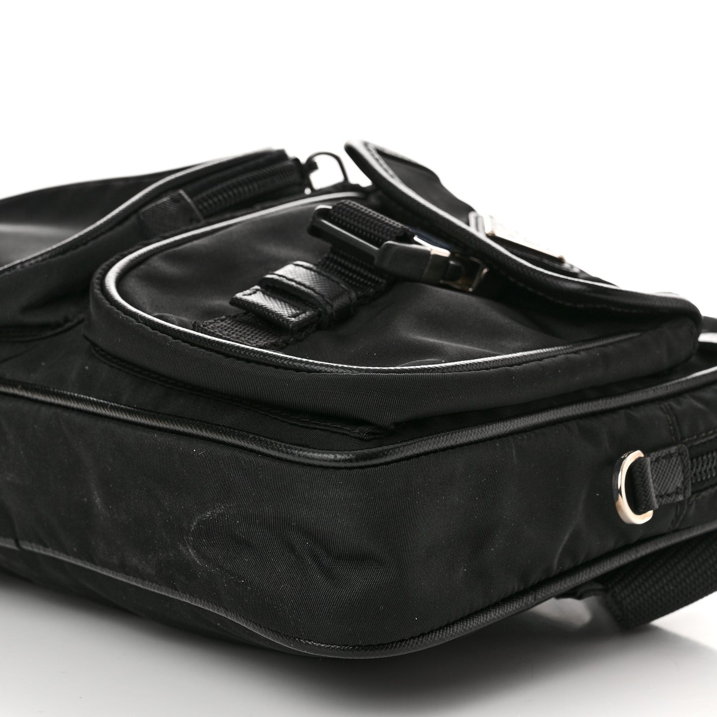 Tessuto Nylon Multi Pocket Belt Bag Black