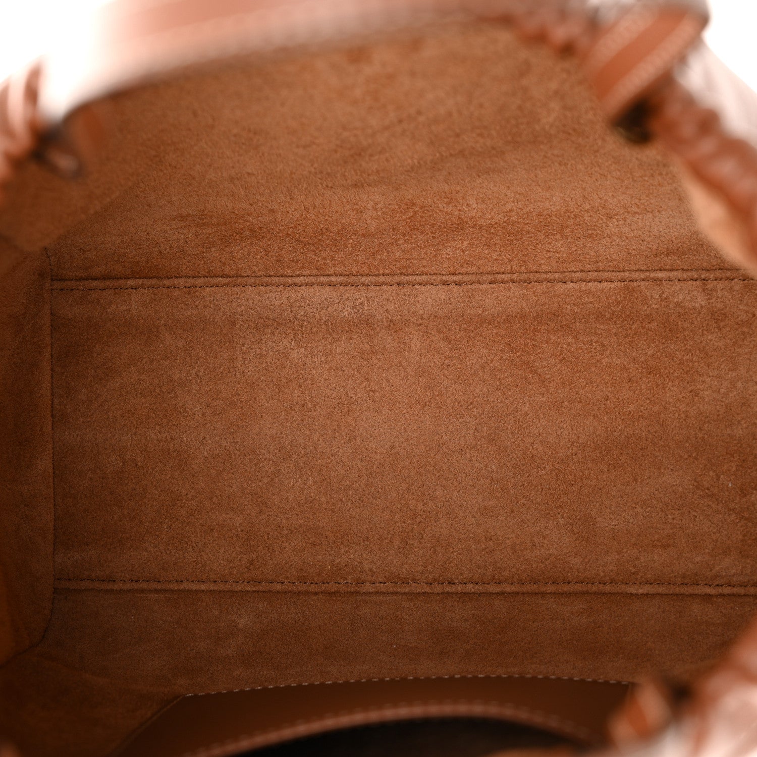Celine Smooth Calfskin Cuir Small Triomphe Cabas Drawstring Tan 5 of 10