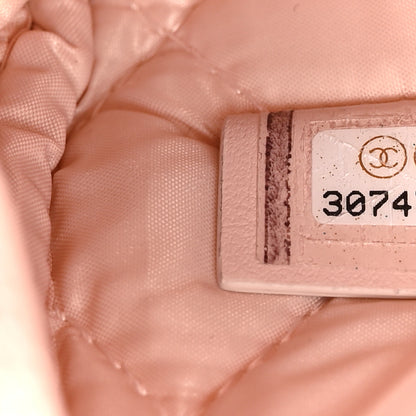 Chanel Caviar Quilted Small Curvy Pouch Cosmetic Case Light Pink 7 of 8