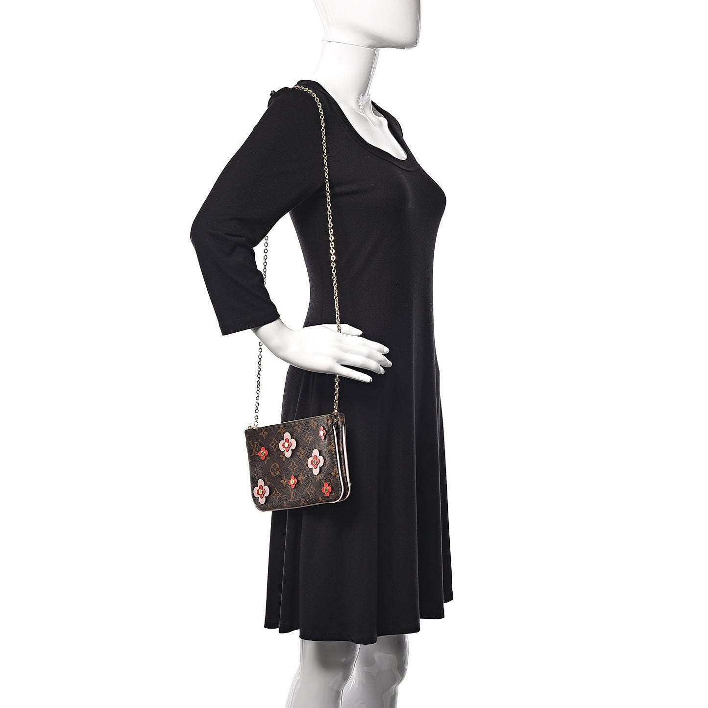 Monogram Blooming Flowers Double Zip Pochette