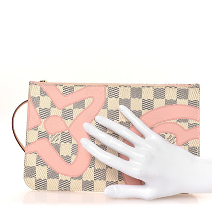 Louis Vuitton Damier Azur Tahitienne Neverfull MM GM Pochette 2 of 7