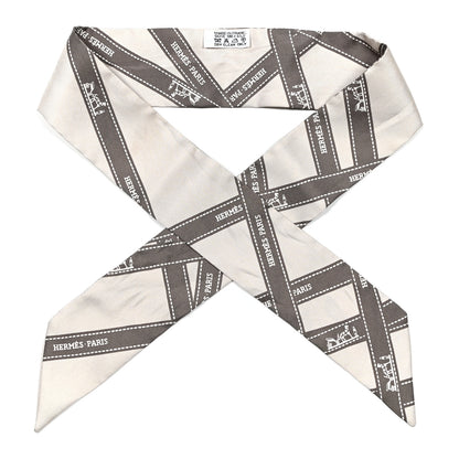 Hermes Silk Bolduc Twilly Etoupe 1 of 4