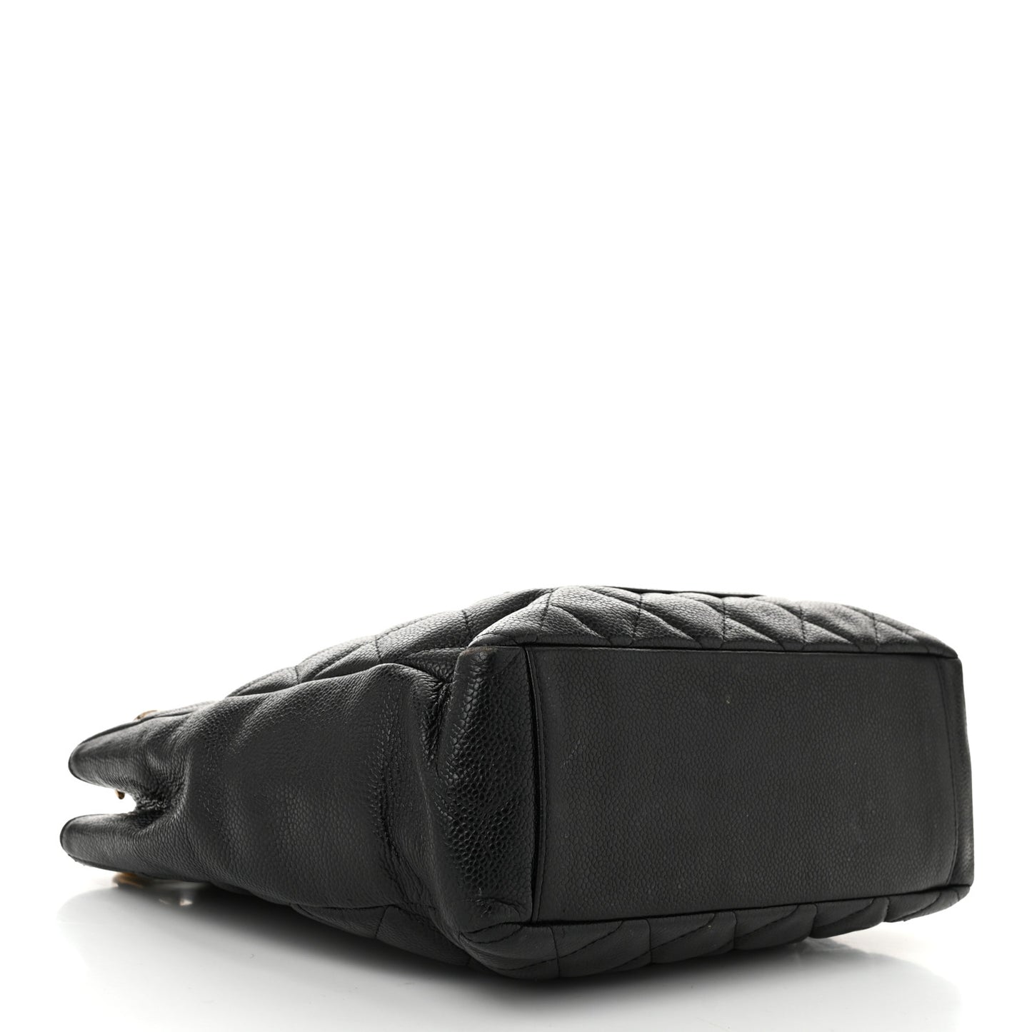 Caviar Quilted Petit Shopping Tote PST Black