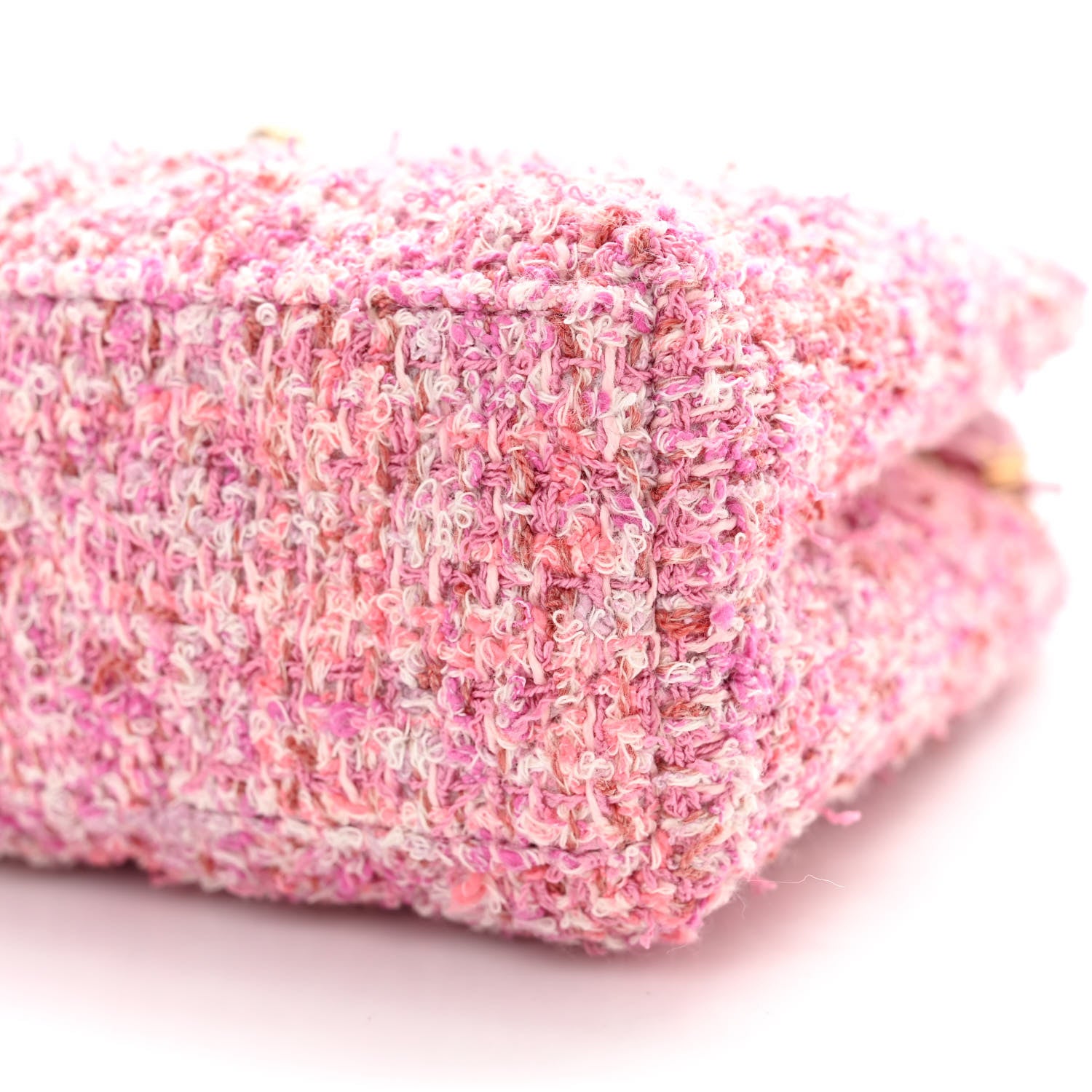 Chanel Tweed Quilted Nano Kelly Shopper Pink 10 of 10