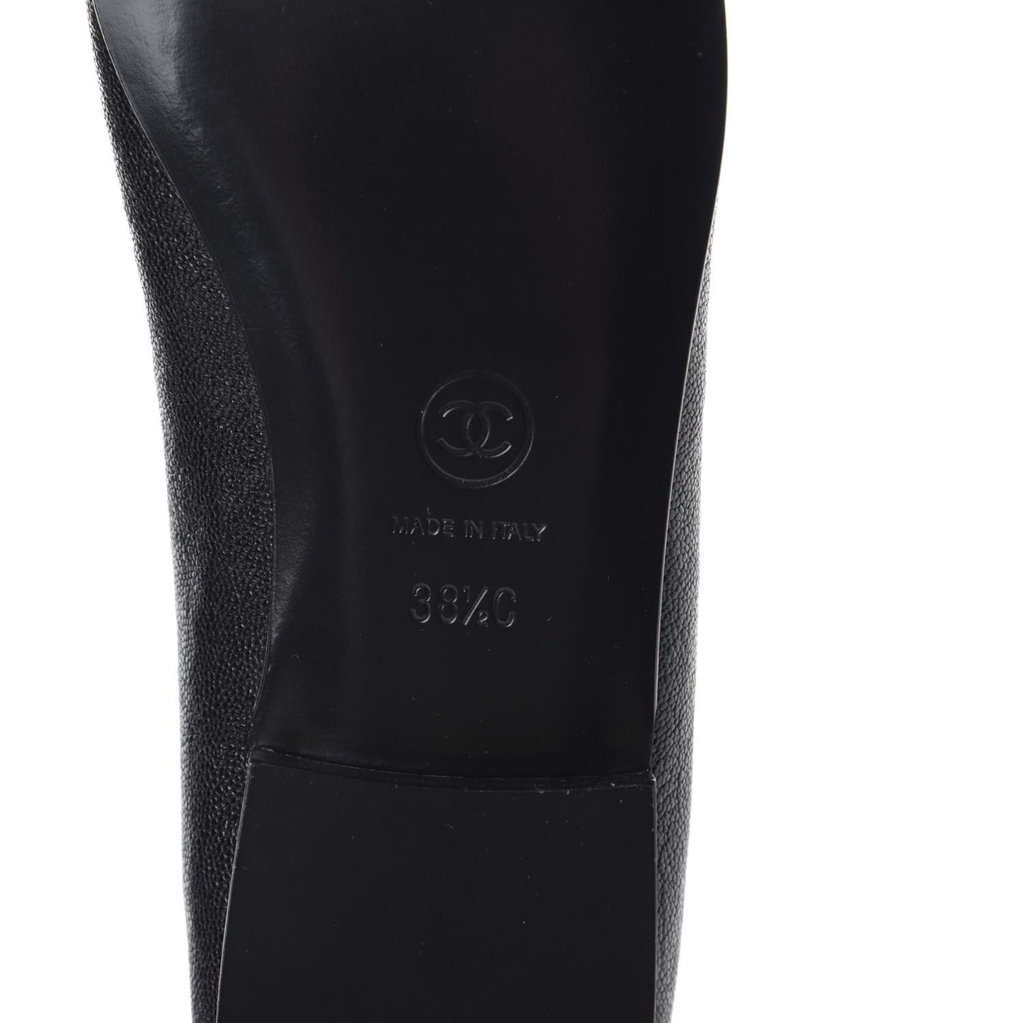 Caviar CC Cap Toe Ballerina Flats 38.5 Black