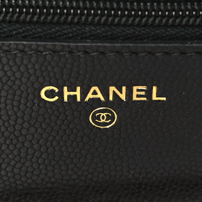 Chanel Caviar Quilted Twist Your Buttons Wallet On Chain WOC Black 5 of 9