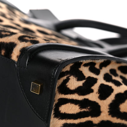 Celine Leopard Pony Hair Mini Luggage Brown 9 of 17