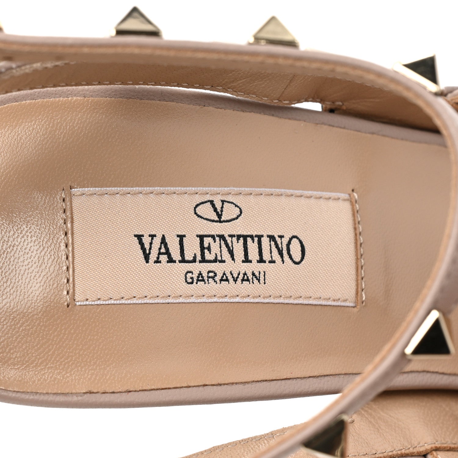 Valentino Garavani Calfskin Nappa Rockstud Ankle Strap 100mm Pumps 40 Black Poudre 7 of 9