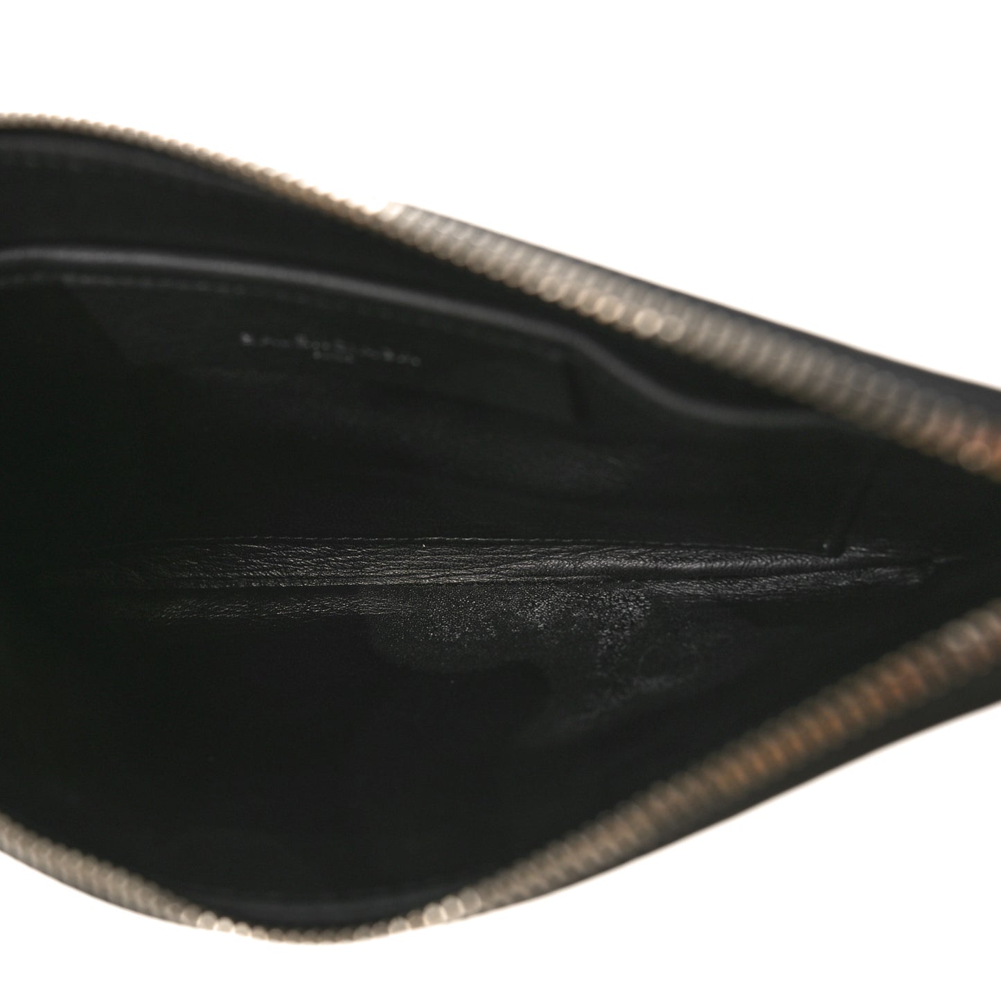 Calfskin Logo Medium Everyday Pouch Black