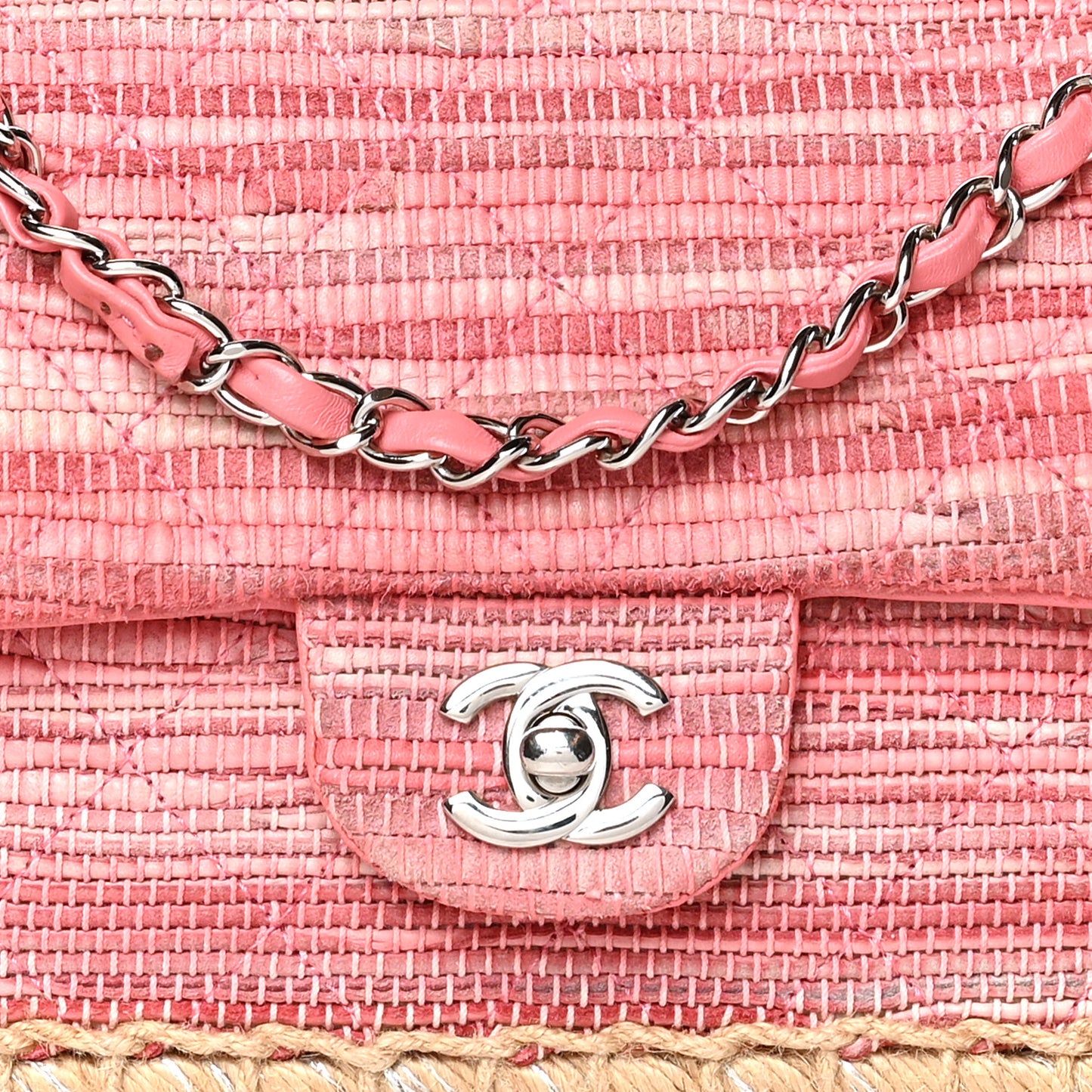 Tweed Single Flap Pink