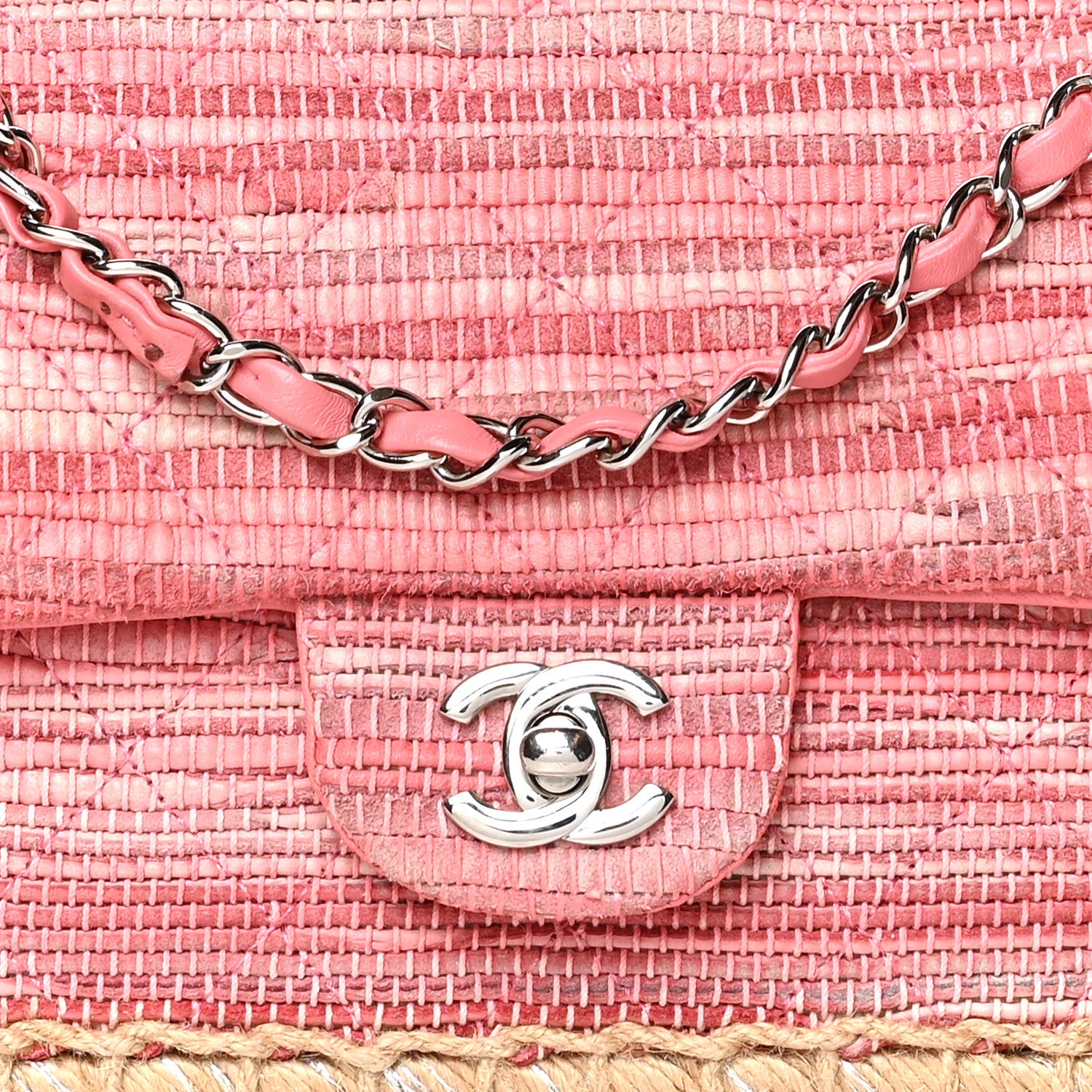 Chanel Tweed Single Flap Pink 8 of 15