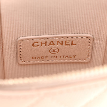 Chanel Caviar Quilted Phone Holder With Chain Light Pink 5 of 11