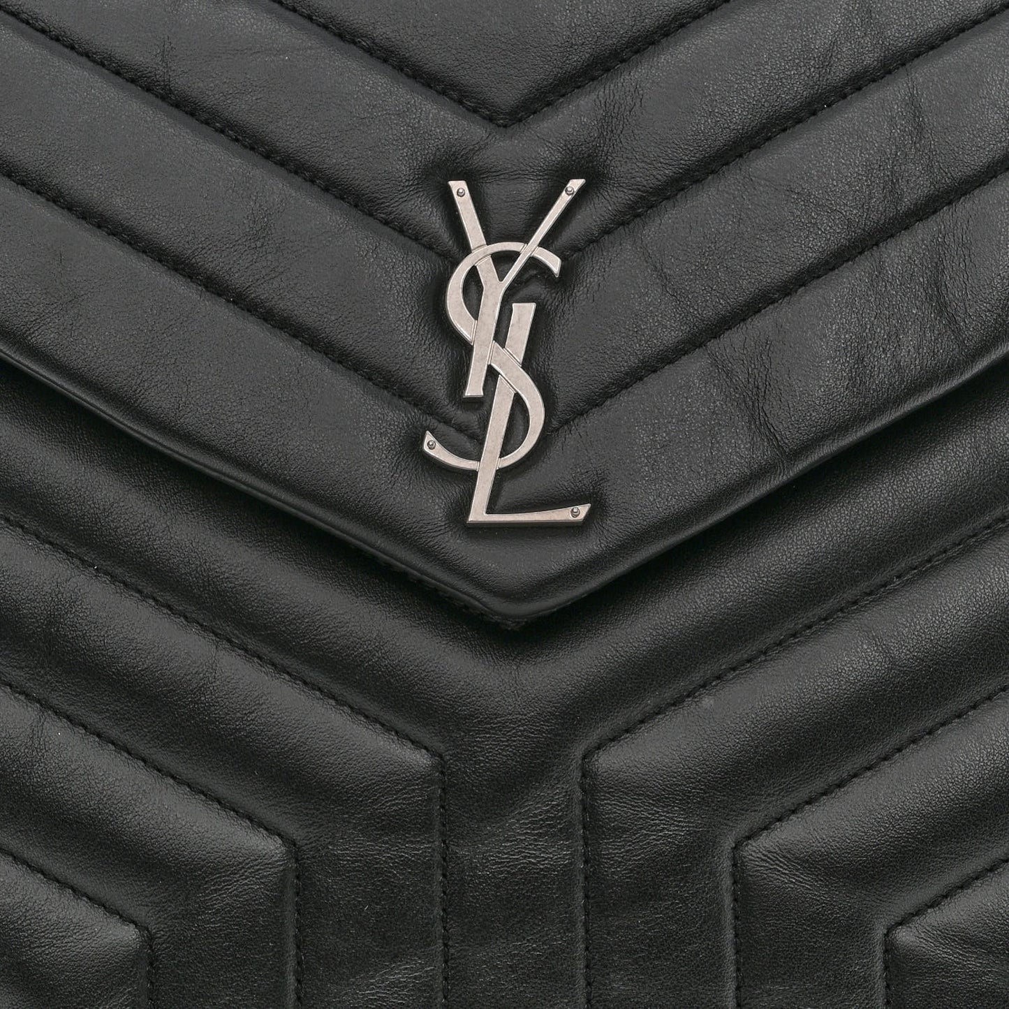 Calfskin Y Quilted Monogram Loulou Document Holder Black