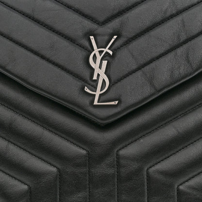 Saint Laurent Calfskin Y Quilted Monogram Loulou Document Holder Black 8 of 10