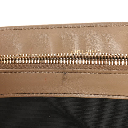 Saint Laurent Calfskin Y Quilted Monogram Medium Loulou Chain Satchel Dark Beige 12 of 21
