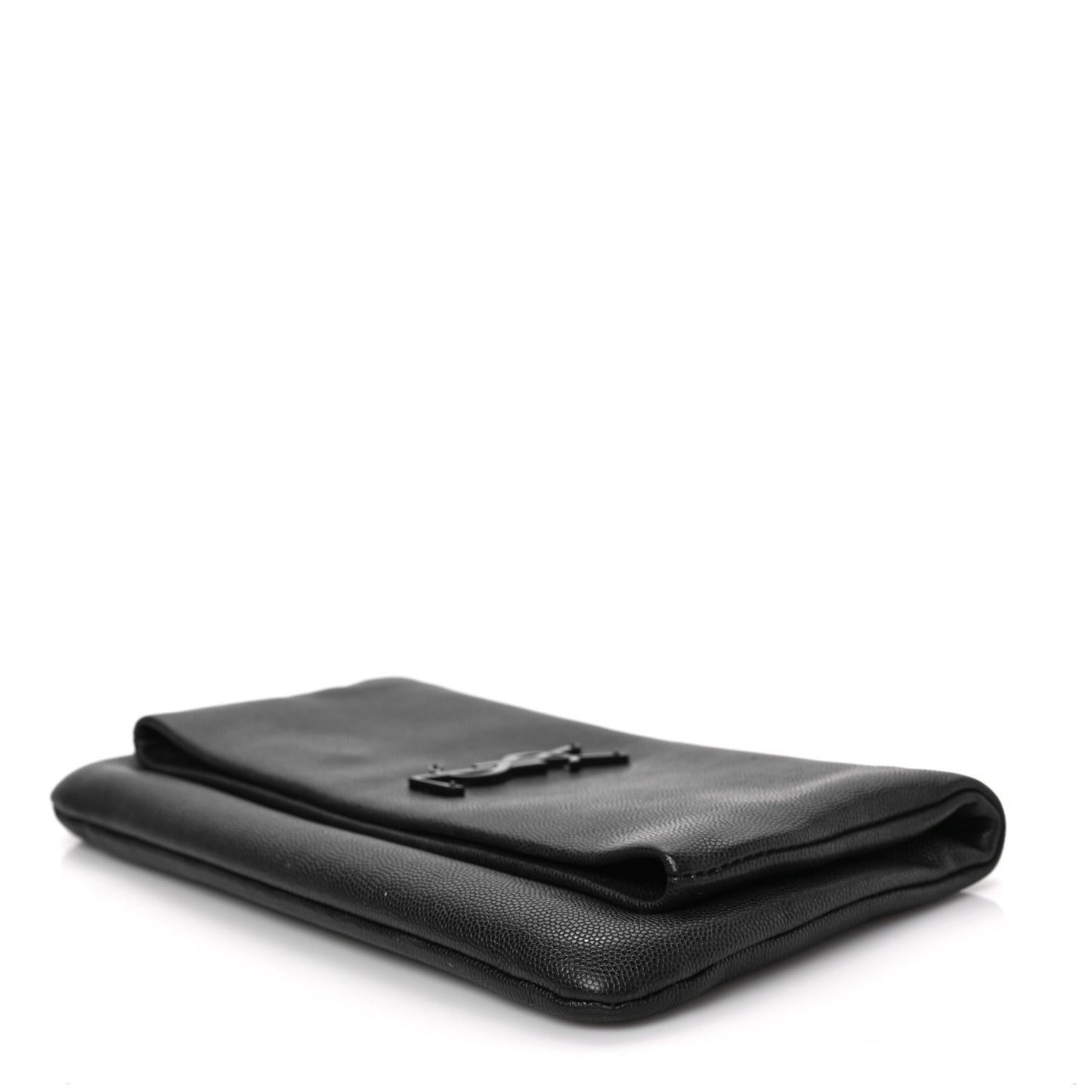 Grain De Poudre West Hollywood Monogram Fold Over Clutch Black