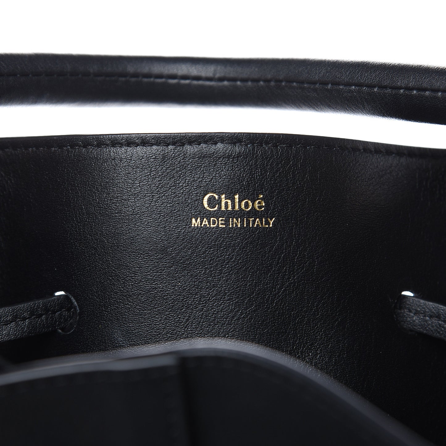 Calfskin Gala Medum Bucket Bag Black