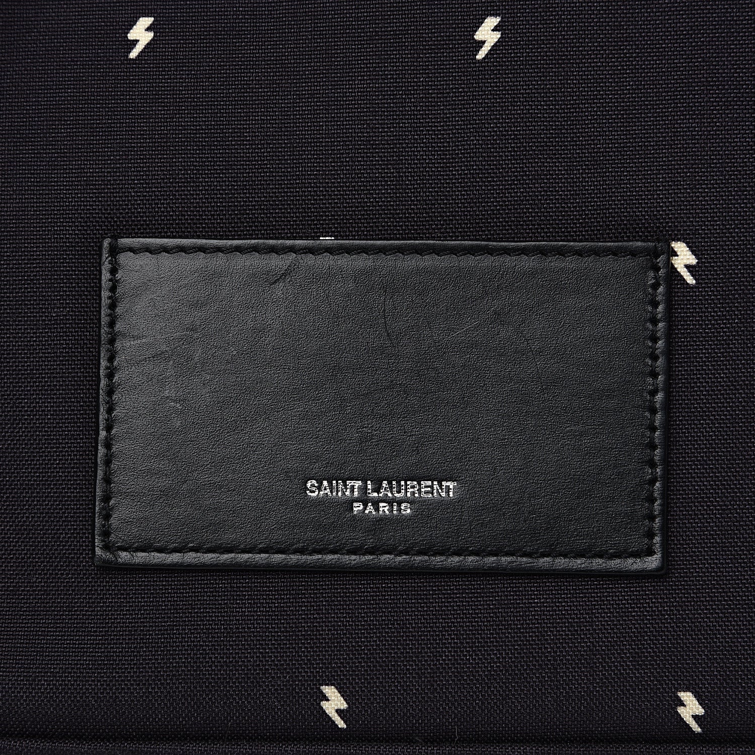 Saint Laurent Canvas Lightning Bolt City Backpack Navy 7 of 10