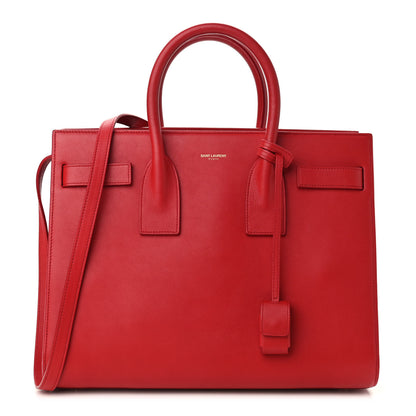 Saint Laurent Calfskin Small Sac De Jour Vermillion 1 of 9