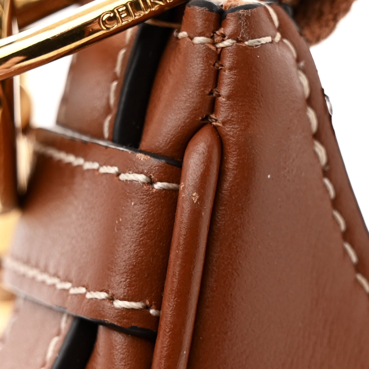 Celine Smooth Calfskin Medium Strap Ava Shoulder Bag Tan 13 of 19