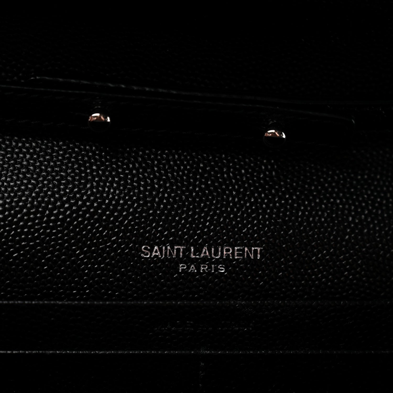 Saint Laurent Grain De Poudre Matelasse Chevron Monogram Chain Wallet Black Black 6 of 12