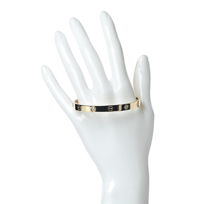 Cartier 18K Yellow Gold 4 Diamond LOVE Bracelet 18 2 of 8