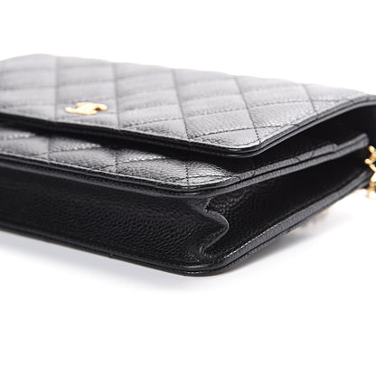 Chanel Caviar Quilted Wallet On Chain WOC Black 10 of 11