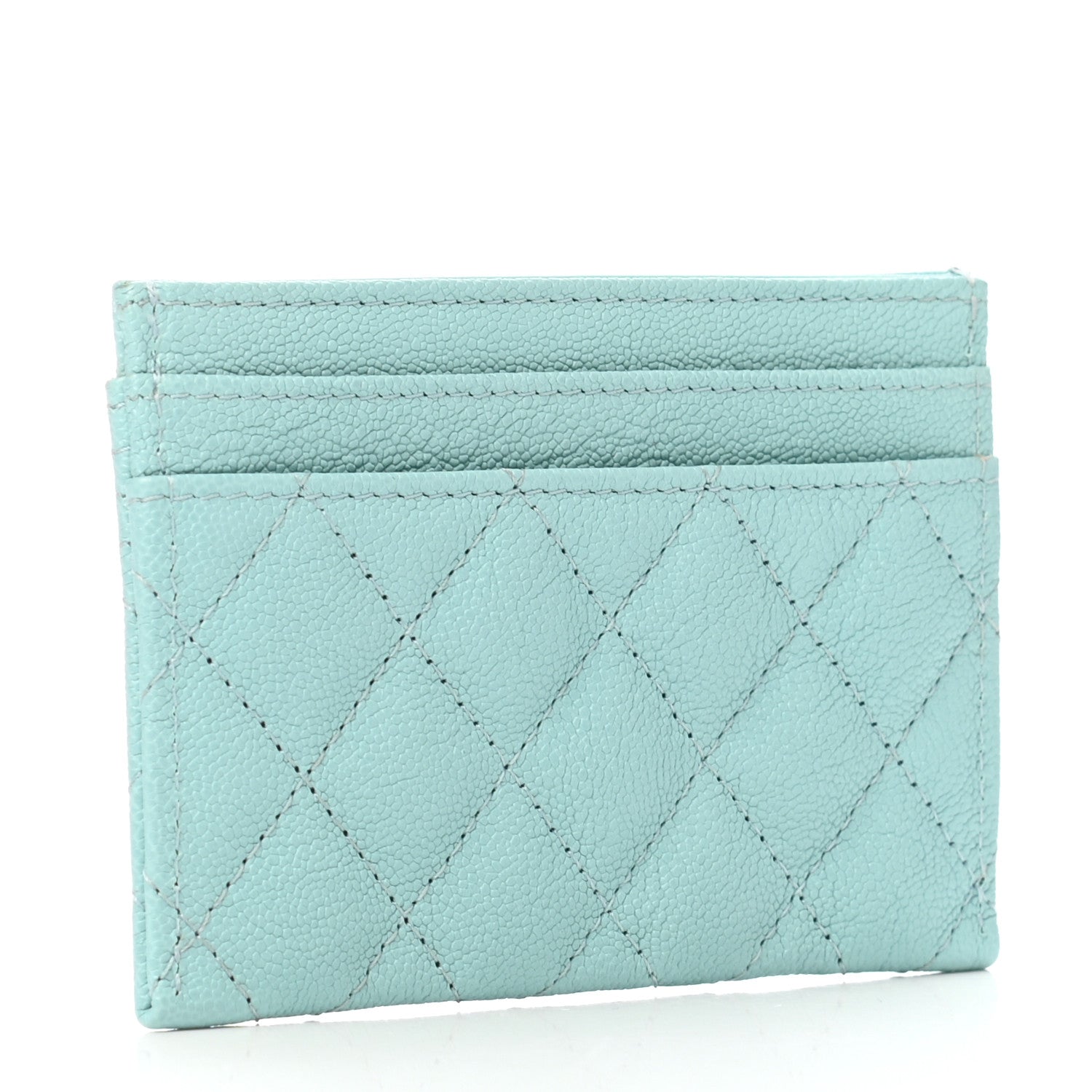 Chanel Caviar Quilted Boy Card Holder Light Blue 3 of 9