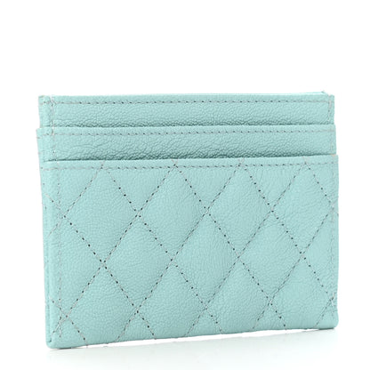 Chanel Caviar Quilted Boy Card Holder Light Blue 3 of 9