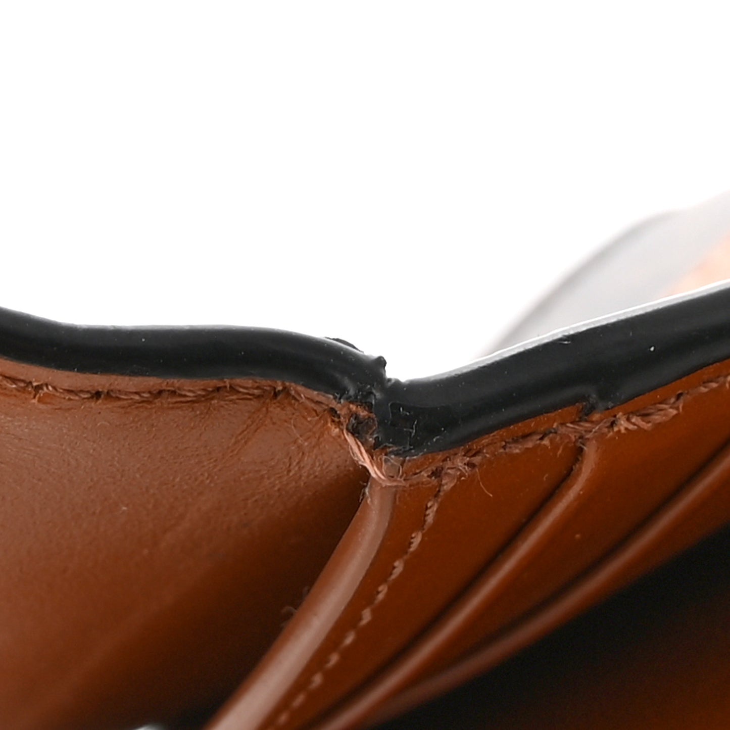 Canvas Triomphe Lambskin Folded Compact Wallet Tan