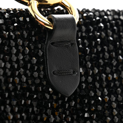 Fendi Crystal Vitello King Beaded Nano Baguette Charm Black 9 of 10